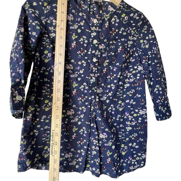 Women's VINTAGE blouse floral purple 3/4 sleeve Crewcuts J.crew U.K front button - Picture 7 of 11